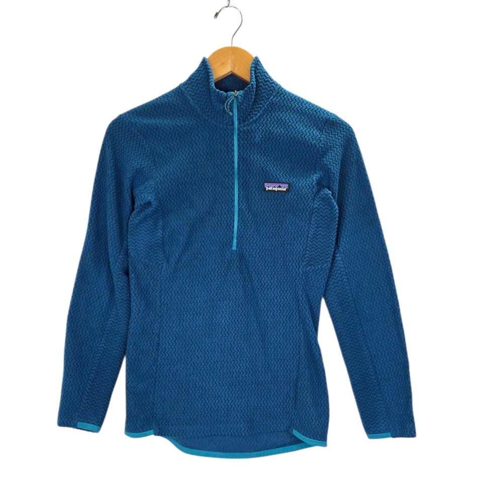 Patagonia Women's R Air 1/2-Zip Lagom Blue Light Weight Fleece Pullover Size Xs